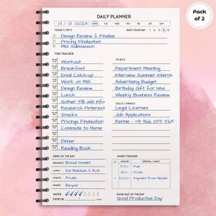 The Papier Ocean Undated Daily Productivity Tracker and Task Organizer A5 Planner Ruled 160 Pages