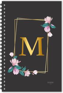 ESCAPER M letter diary (Ruled - A5), M initial Diary, M alphabet Notebook A5 Diary Ruled 160 Pages