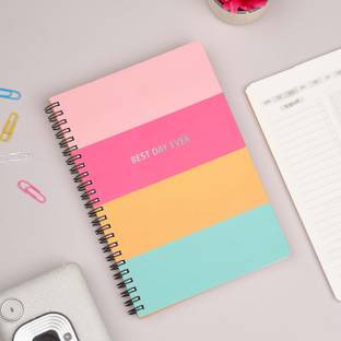 Doodle Wiro-Bound Undated Daily Planner|5.7x8.25",80gsm|3 Months Schedule,To-Do List A5 Planner Ruled 175 Pages
