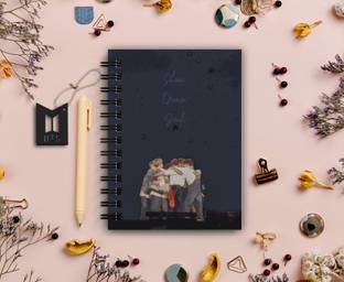 DI-KRAFT BTS Printed Diary for Home and office use A5 Diary Unruled 160 Pages