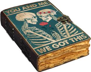 DI-KRAFT Love valentines theme leather jurnal with antique pages A5 Journal unruled 200 Pages