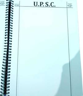 upsc NA A4 Note Book Spiral UPSC Mains Answer Writing Booklet 70gsm quality (transparent cover)) 300 Pages