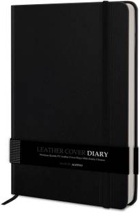alDivo Texture Leather Cover Executive Journal Notebook Diary with Elastic Lock A5 Diary Ruled 192 Pages