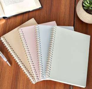 INNAXA Travel Journal Pestle Four Color white Wiro Blank Notebook A5 Notebook Blank 100 Pages