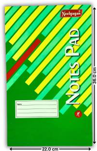 NEELGAGAN Note Sheet Pad Legal Size- Ledger Paper (22.0 cm x 36.0 cm) Regular Note Pad Plain 200 Pages