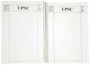 bookhub NA A4 Notebook Spiral UPSC Mains Answer Writing Competition exam Booklet 70gsm (MULTICOLOR) 300 Pages