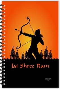 ESCAPER Jai Shree Ram with Lord Ram designer God Diary (Ruled - A5 Size - 8.5 x 5.5 inches), Devotional Diary, Notebook A5 Diary Ruled 160 Pages