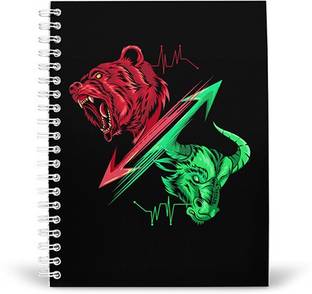 RINKON Stockmarket Notebook Bullish Bearish Sharemarket Motivation Tradingsetup Dairy A5 Note Book Unrulled 160 Pages