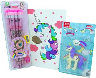 poksi UNICORN DIARY SET A4 Gift Set RULED 80 Pages