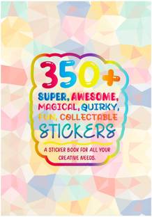Doodle 350+ Fun, Quirky and Colourful Self Adhesive Stickers Booklet Regular Notebook Perfect for Journal, Scrapbook Projects and Decor 10 Pages