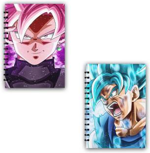 RINKON Anime Notebook Goku Dragonball Dbz PACK 2 Comicsense Ki Dukan Diary Notepad A5 Note Book Unrulled 160 Pages