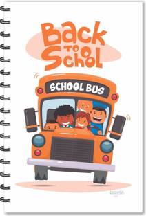 ESCAPER Back to School with Bus Designer Diary (Ruled - A5 Size), School Diary, Student Diary A5 Diary Ruled 160 Pages