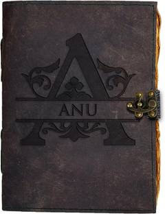 DI-KRAFT Handmade Classic Design Leather-ANU Printed Diary A5 Diary Unruled 200 Pages