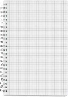 Qalam Kaari A6 Spiral Notebook 100gsm Paper, Grid Journal,ideal for student,office use A4 Notebook Square 80 Pages