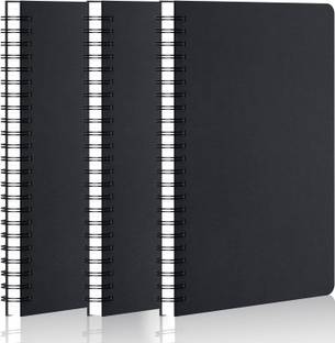 TWONE A5 Ruled Black Notebook A5 Notebook Ruled 120 Pages