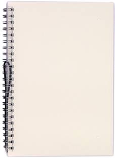 Vintager Blank Notebook Spiral 80 Pages - A5 Unlined Notebook with Clear Hardcover A5 Diary Blank pages 80 Pages