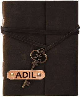 Rjkart ADIL embossed Leather Cover Diary With Key Lock A5 Diary Unruled 200 Pages