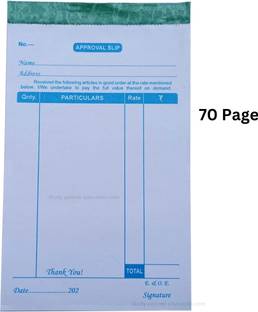 RTC Estimate slip Approval Slip 70 pages each estimate pad Regular Bill Book Unruled 70 Pages