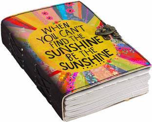 DI-KRAFT Printed Designer leather cover Diary with Lock For Office|Gift|SIZE 5*7 INCHES A5 Diary unruled 200 Pages