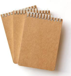 TWONE Spiral Eco- Friendly Notepad A6 Note Pad Blank 100 Pages