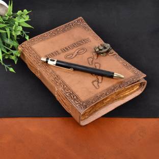 Bonjour Store The Journey Of Life Leather Journal Brown Book, Handmade A5 Diary 200 200 Pages