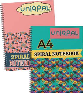 UNIQPAL SET OF 2 A4 Notebook UNRULED 200 Pages
