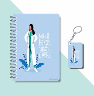 craft maniacs 2023 DOCTOR DIARY + KEYCHAIN A5 Notebook RULED 160 Pages