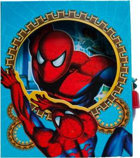 Furnish Marts Marvel spiderman fancy Diary with Lock Case for Kids Gifts Options A6 Diary Yes 60 Pages