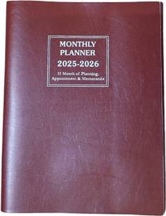 Greeshma MONTHLY SCHEDULE PLANNER Regular Diary 2025-2026 Year A4 Size 36 Pages
