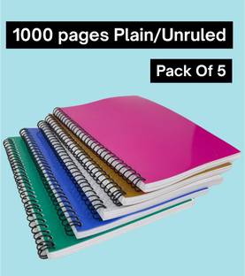 MKG notebook Spiral A4 Notebook Plain 200 Pages