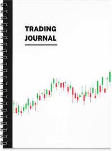 ASVA Trading Journal Monochrome Stock Market A5 Journal Unruled 130 Pages