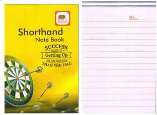 First Click Shorthand Steno Notebook 1 PC 160 Pages 12.2 X 18 cm Mini Writing Pad Both Side Ruled in Pack 2 Notebooks 160 Pages