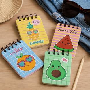 articious Pocket-Size Notepad (Pack of 4) 100 pages, Mini Memo Pads for Daily Notes Pocket-size Note Pad Ruled 100 Pages