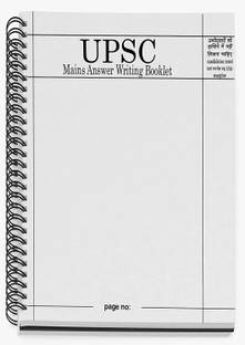 scruton UPSC A4 Notebook SPIRAL Answer Writing Booklet 70gsm with Premium quality ( multicolor) 500 Pages