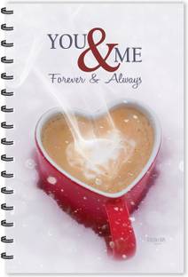 ESCAPER You & Me Forever & Always (Ruled - A5 Size) Designer Notebook, Couple Notebook, Love Notebook A5 Notebook Ruled 160 Pages