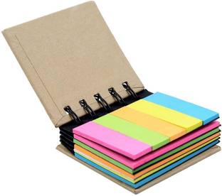 HaveAdeal Self-Sticky Notepad,Fluorescent Sticky Notes ,Spiral Binding,Portable Index Tabs Pocket-size Note Pad SINGLE 25 Pages