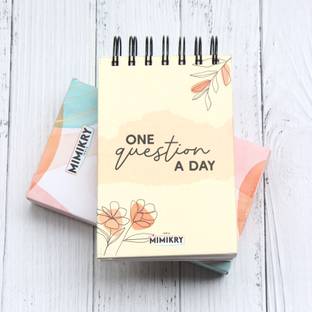 Mimikry One Question A Day Gratitude Journal for One Year | Self Care, A6 Journal Ruled 184 Pages