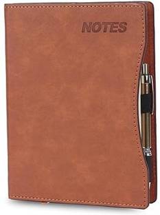 Excel Premium PU Leather Office Notebook Journal with Smart Magnetic Flap Closure A5 Note Book with Pen Holder (Cover Design may be Different) Ruled 192 Pages