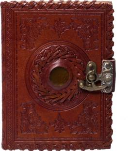 Rjkart Handmade Classic Design Leather Notebook Writing Diary A5 Diary Unruled 200 Pages