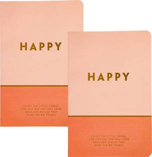 MyOfficeDesk My Office Desk Happy Orange | Journal | Diary | Notebook A5 Notebook Ruled 192 Pages