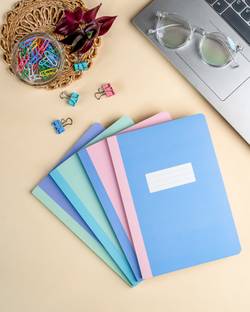 Fun Lines Premium A5 Notebook Single Line Ruled - pack of 4 160 Pages