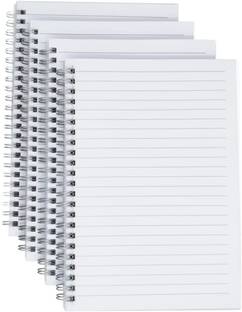 Austark Soft Transparent Cover Wirebound Notebooks A5 Notebook Ruled 160 Pages
