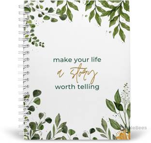 PurpleBees MAKE YOUR LIFE STORY Quotes Diary A5 | Motivational Diary A5 Diary Unruled 160 Pages
