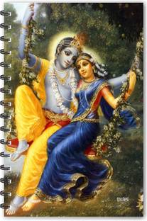 ESCAPER Radha Krishna Jhula Diary (RULED), Radha Krishna Diary, Devotional Dairy, God Diary, Designer Diary, Journal, Notebook, Notepad A5 Diary Ruled 160 Pages