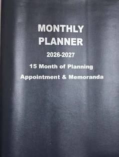 Greeshma MONTHLY SCHEDULE PLANNER Regular Diary 2026-2027 Single Rule A4 Size 32 Pages