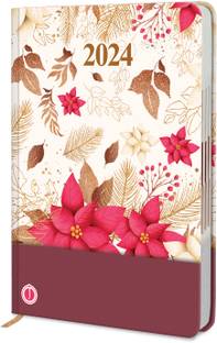 Jhingalala Hardbound Executive New Year 2024 Diary, A5 Diary 2024 With Dated Ruled Pages and Planner, 344 Pages
