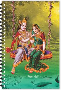 ESCAPER Radha Krishan Love Diary (Ruled - A5 Size - 8, Religious Diary, Devotional Notepad A5 Diary Ruled 160 Pages