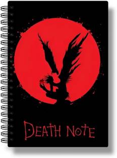 buddytales Deathnote Black and red bird anime notebook A5 Notebook Unruled 120 Pages