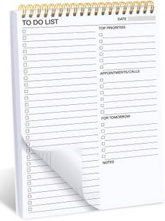 TWONE Daily Planner Notepad Double Side Use To Do List Notebook B5 Note Pad Ruled 60 Pages