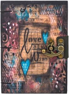 NIZAM HANDICRAFT Love Win Hand Crafted A5 Notebook UNRULED 200 Pages